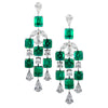 Vivid Diamonds Colombian Emerald and Diamond Dangle Earrings - V27187 - vividdiamonds