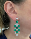 Vivid Diamonds Colombian Emerald and Diamond Dangle Earrings - V27187 - vividdiamonds
